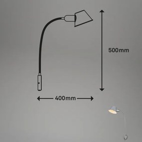 Briloner 2089-014 - Lampada da parete 1xE27/10W/230V cromo satinato