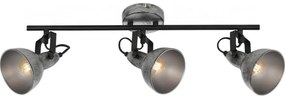 Briloner 2049-034 - Faretto RETRO 3xE14/40W/230V grigio
