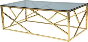 Tavolino da caffè Escada A in oro - L 120 x L 60 x H 40 cm