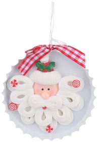 Decorazione Babbo Natale in poliresina, da 10 cm, assortita