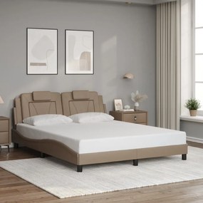 Giroletto Con Testiera Cappuccino 160x200 Cm İn Similpelle /