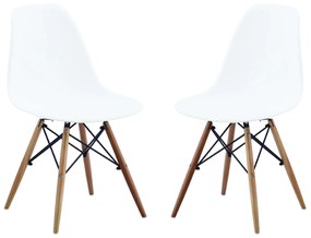 JULIETTE - set di 2 sedie moderne con gambe in legno