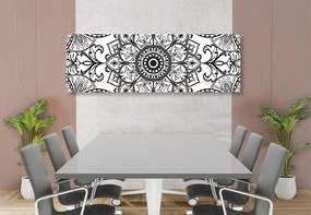 Quadro su tela – Ornamento bianco e nero
