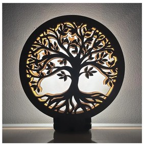 Li-Go 23577/DUB2 - Lampada da tavolo decorativa dimmerabile LED/12W/230V 20x22 cm rovere