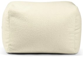 Puof a sacco color crema con rivestimento in bouclé Plus 70 Lounge – SLOWDOWN