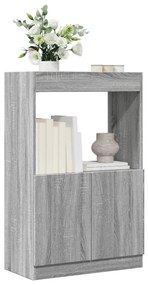 Credenza Grigio Sonoma 63x33x100 Cm İn Truciolato /