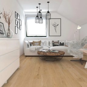 Pavimento SPC Gilmour beige Sp 4.6 mm ARTENS con sottopavimento integrato 2.455 m²
