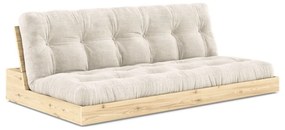 Divano letto in velluto a coste bianco 196 cm Base - Karup Design