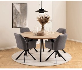 Set di sedie da pranzo grigio chiaro in imbottito con braccioli 2 pz Glenda – Actona