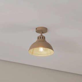 Plafoniera soffitto Sven Luminex, dimmerabile, Crema / Ambra, Soggiorno / Sala da pranzo, Metallo, Industriale, Plafoniera