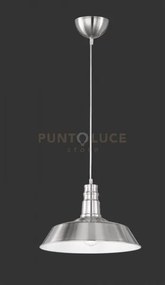 Will sospensione pagoda metallo acciaio satinato d. 36cm 1 luce att...
