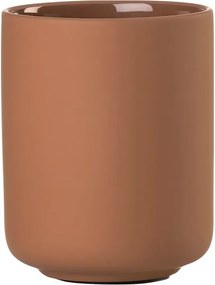 Tazza in gres arancione per spazzolini da denti Ume - Zone