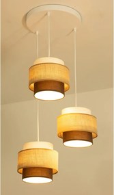 Brilagi - Lampadario sospeso con cavo RESNA 3xE27/60W/230V Ø 45 cm beige/nero