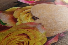 Quadro su tela – Rose gialle di San Valentino
