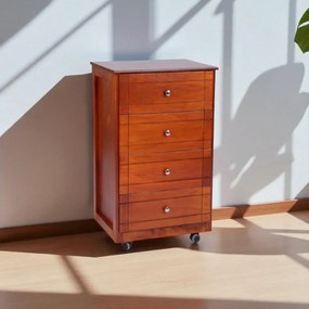 Carrello da cucina Cassettiera con piano in legno Giada CILIEGIO