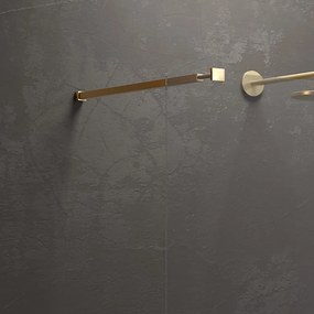 Walkin doccia 130 cm con profilo finitura oro satinato | KW-100G - KAMALU