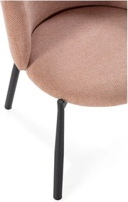 Set di sedie da pranzo color pesca in imbottito 2 pz Ginny – MOME