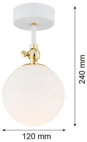 Argon 4002 - Lampadario da bagno LATINA 1xE14/7W/230V IP44 bianco/dorato