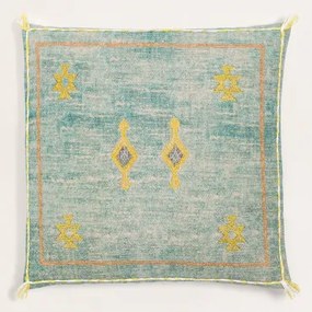 Cuscino quadrato in cotone (50x50 cm) Riku Aruba Blue - Sklum