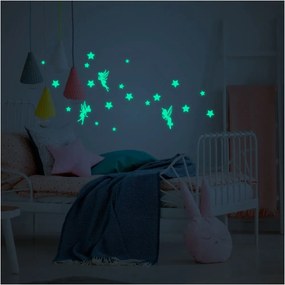 Set di adesivi murali luminosi per bambini Fate e Stelle - Ambiance