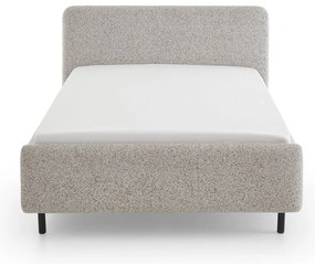 Letto matrimoniale imbottito beige con contenitore con rete inclusa 140x200 cm Primo – Meise Möbel