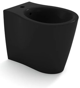 Bidet filomuro SOFT OLYMPIA CERAMICA L 36 x H 42 x P 55 cm Nero lucido