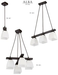 Jupiter 1111 - AB3 - Lampadario a sospensione ALBA 3xE27/60W/230V