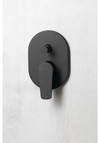 Aqualine - Rubinetto doccia per installazione a scomparsa LOTTA opaco nero