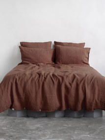Set di 2 biancheria da letto in lino Chocolate