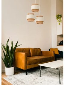 Lampadario a corda BOHO 3xE27/60W/230V crema/iuta