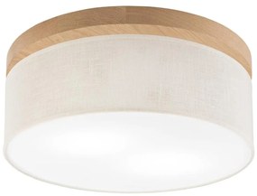 Brilagi - LED Plafoniera BELLADONNA 2xE27/15W/230V diametro 40 cm color crema/quercia