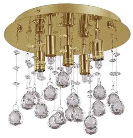 Ideal Lux - Plafoniera LED di cristallo MOONLIGHT 5xG9/3W/230V diametro 26 cm oro