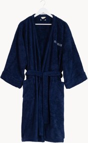 Accappatoio unisex in cotone Navy