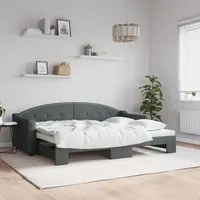 Divano Letto con Letto Estraibile Grigio Scuro 80x200 Tessutocod mxl 130586