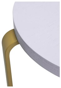 Sgabello in legno di frassino marrone-blu Smile - Hübsch