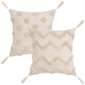 Cuscini decorativi in set da 2 45x45 cm Natural - Casa Selección