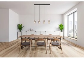 Globo 15707-4H - Lampadario a sospensione con filo REID 4xE27/15W/230V