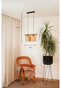 Brilagi - Lampadario a sospensione con filo FOREST 2xE27/15W/230V pino/marrone/nero