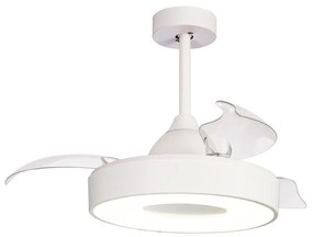 Ventilatore da soffitto Coin trasparente, Ø 43 cm, CCT, dimmerabile, MANTRA IP20