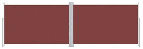 Tenda da Sole Laterale Retrattile Marrone 220x600 cm