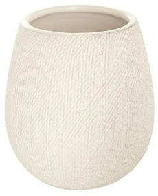 Portaspazzolino in Ceramica Bianco da Appoggio con Gusto Etnico Safari