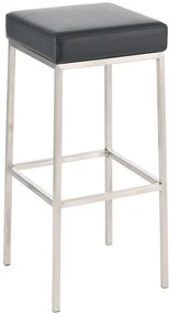 Sgabello Bar Montreal 85 İn Ecopelle Con Design Classico E Moderno / Edelstahl / Schwarz