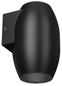 Applique Ovale Monodirezionale IP65 GU10 per esterni - Nera