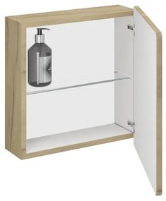 Pensile bagno Armonia rovere oro in mdf, 1 anta apertura da destra e sinistra P 16 x L 39 x H 39 cm