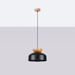 Sollux SL.1351 - Lampadario a sospensione con filo MARION 1xE27/15W/230V diametro 29,5 cm nero