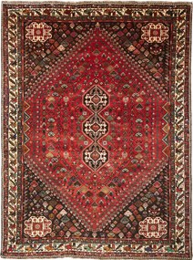 Shiraz Tappeto 240 x 330 Rosso (Iran) Annodato A Mano