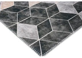 Tappeto lavabile grigio e crema 200x80 cm - Vitaus