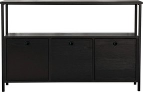 Tavolo consolle nero opaco 29,5x120 cm Solace – Kalune Design