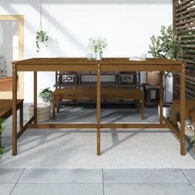 Tavolo da Giardino Miele 203,5x90x110cm Legno Massello di Pino