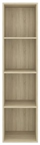 Armadietto a muro tv rovere sonoma 37x37x142,5 cm truciolato